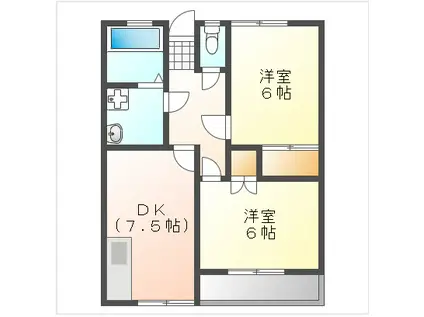 メゾン大森Ⅲ(2LDK/2階)の間取り写真