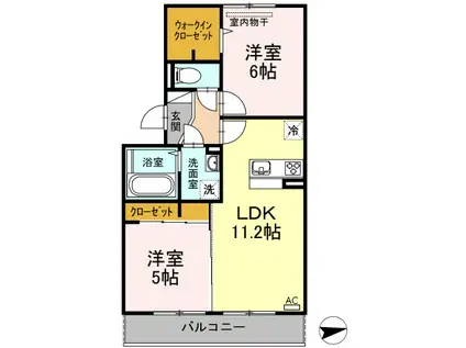 カーサ・ソレイユⅡ(2LDK/3階)の間取り写真