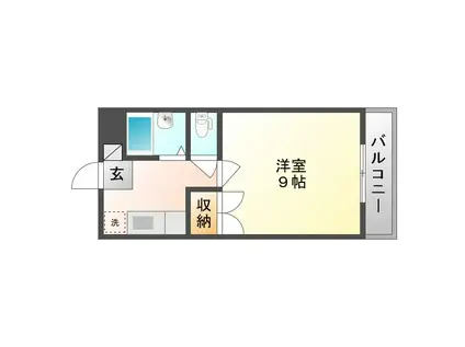 桂マンションⅡ(1K/2階)の間取り写真