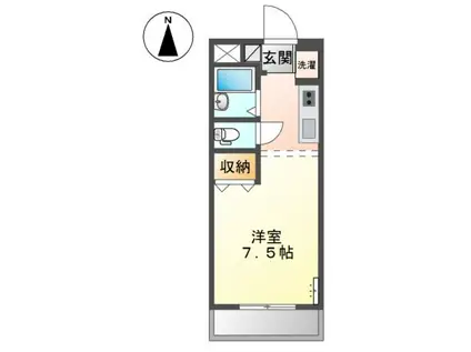 トレヴィアン(1K/2階)の間取り写真