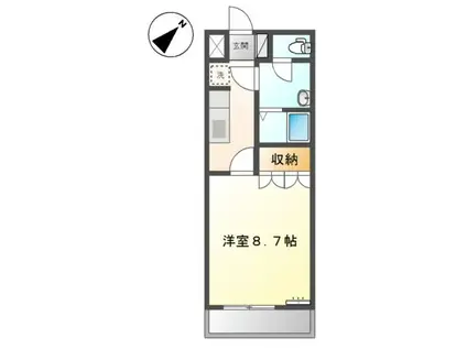 サンコート瀬戸Ⅱ(1K/1階)の間取り写真