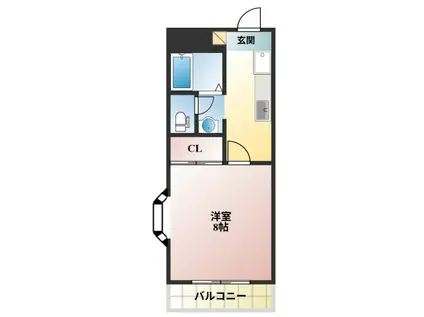 メゾンサンシャイン(1K/2階)の間取り写真