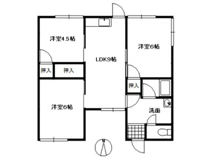 山陽本線 東岡山駅 徒歩4分 1階建 築48年(3DK)の間取り写真