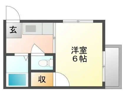 メゾン旭(1K/1階)の間取り写真