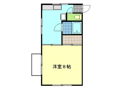 コーポ・まるいし(1K/1階)の間取り写真