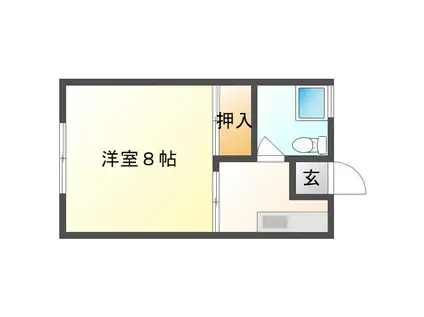 南方スチューデントハイツ(1K/1階)の間取り写真