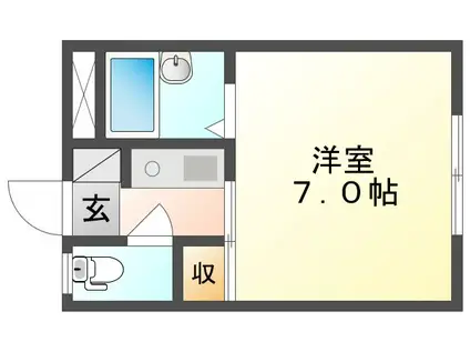津島サンコーポ(1K/2階)の間取り写真