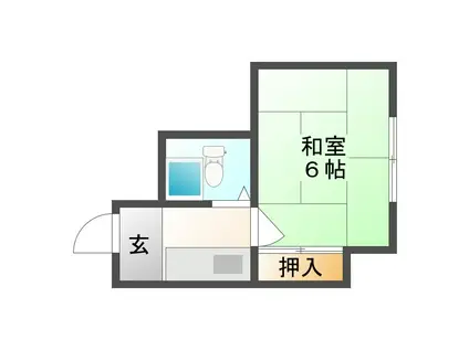 第1和久田ビル(1K/3階)の間取り写真