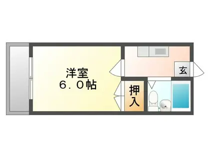 サンレック中井(1K/2階)の間取り写真