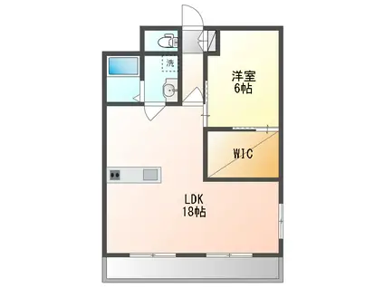 さつきマンション(1LDK/2階)の間取り写真