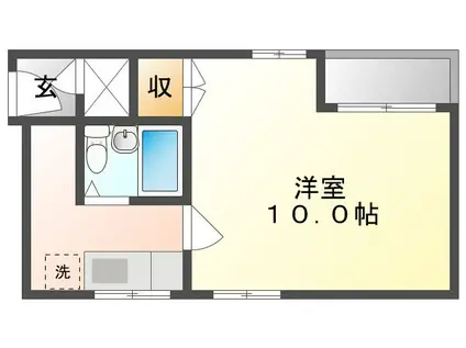 プレアール大供Ⅱ(1K/2階)の間取り写真