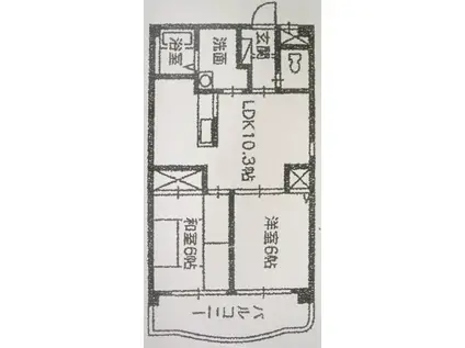 ルネスサンガーデン(2LDK/1階)の間取り写真