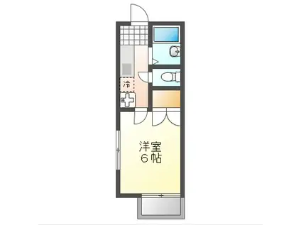 SAMAX PRENDRE(1K/1階)の間取り写真