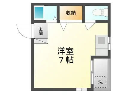 フレンチェ門田屋敷(ワンルーム/3階)の間取り写真