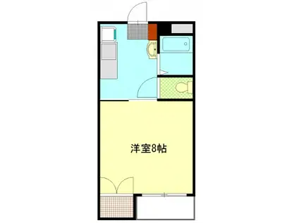 コーポ・キャロット(1K/2階)の間取り写真