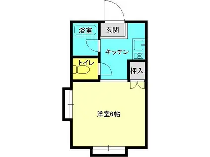 ビューハウス平井(1K/2階)の間取り写真