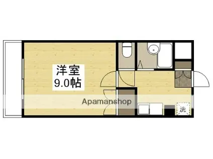 桂マンションⅡ(1K/1階)の間取り写真