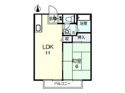 コーポサンロード(1LDK/2階)の間取り写真