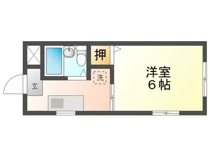 アーバン大供(1K/5階)の間取り写真