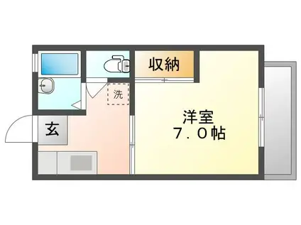 メゾンド・HARA(1K/2階)の間取り写真