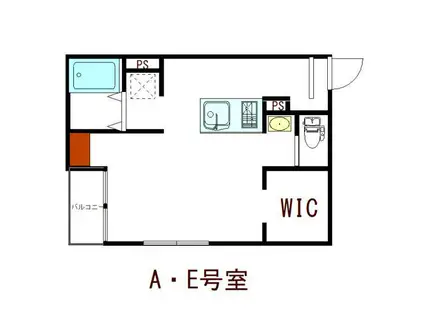 エスペランザ(ワンルーム/2階)の間取り写真