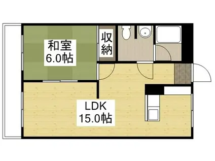 カサベルデ東山(1LDK/1階)の間取り写真
