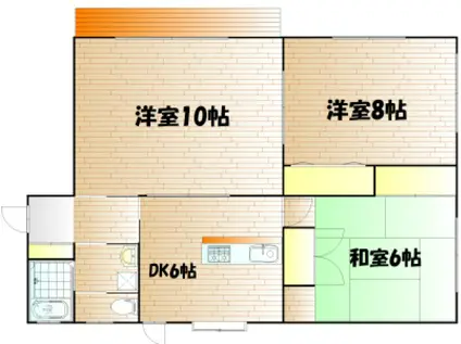 メモリー(3DK/2階)の間取り写真