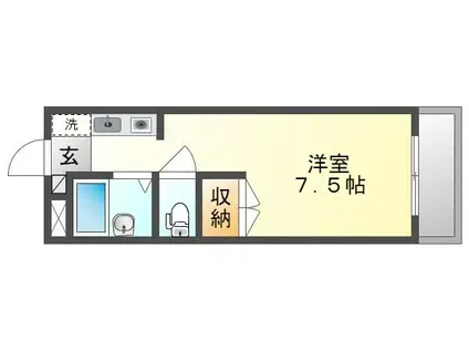 ピアブルークレスト1(1K/1階)の間取り写真