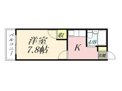 リヴラン西大寺(1K/1階)の間取り写真