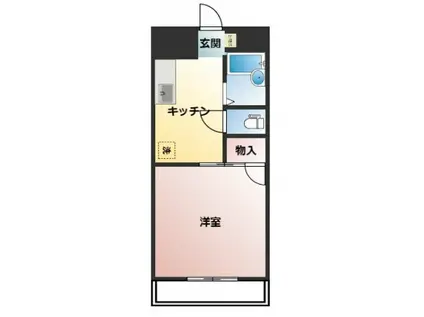 奥田コーポ(1K/1階)の間取り写真