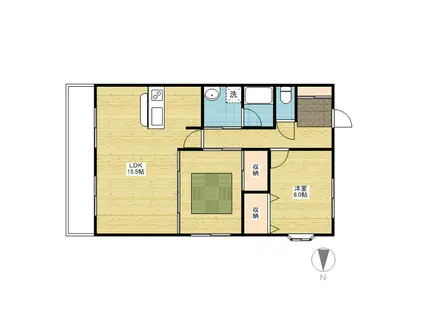 レジデンス泉(2LDK/2階)の間取り写真