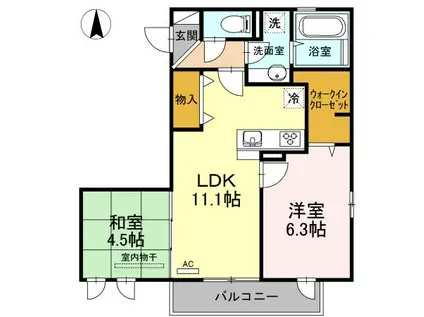 プレミアージュ(2LDK/2階)の間取り写真