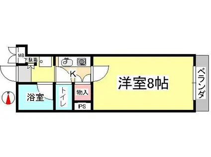 イマージュ・シャトー(1K/3階)の間取り写真