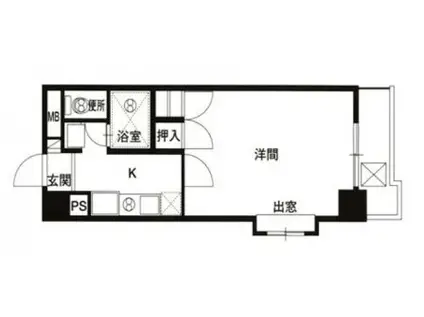 恒和レジデンス(1K/5階)の間取り写真