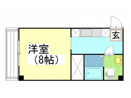 プレアール野田屋町(1K/2階)の間取り写真