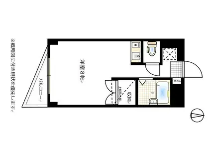 コゼット西古松(ワンルーム/5階)の間取り写真