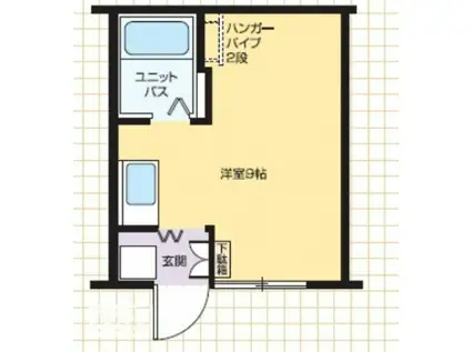 カサボニータ(ワンルーム/3階)の間取り写真