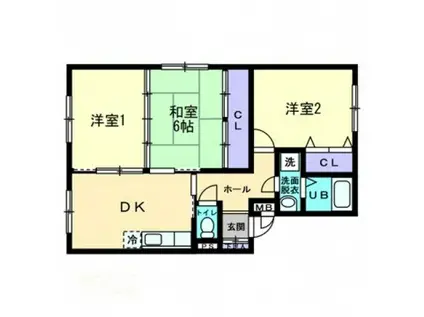 エスポワール(3DK/3階)の間取り写真