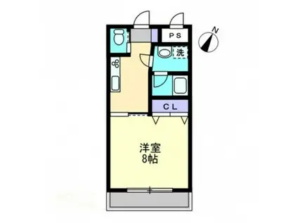 ハアラン一ノ宮(1K/3階)の間取り写真