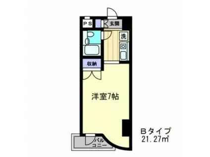 アルファ春日町(1K/6階)の間取り写真