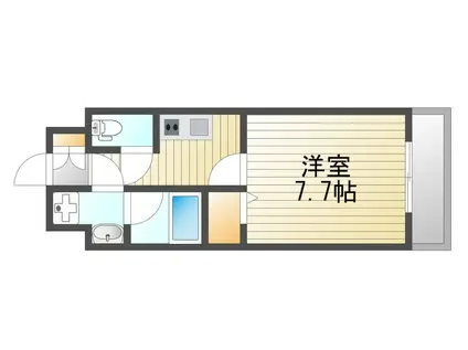 SUN GATE(1K/4階)の間取り写真