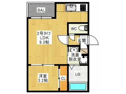 REGALEST ARCGRACE(1LDK/3階)の間取り写真