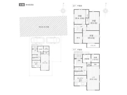 宇野線 大元駅 徒歩5分 2階建 築6年(3LDK)の間取り写真