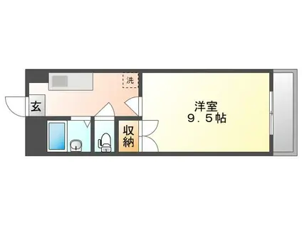 フォレスト東古松(1K/8階)の間取り写真