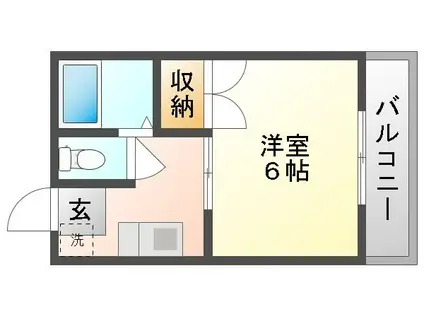 リトルハイム神田(1K/2階)の間取り写真