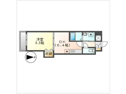 はるなガーデン(1DK/2階)の間取り写真