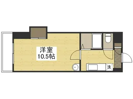 アスティオン鹿田(1K/6階)の間取り写真