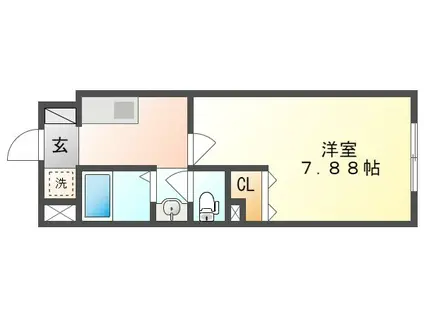 PRIMROSE(1K/4階)の間取り写真