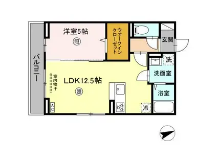 セラヴィ(1LDK/3階)の間取り写真