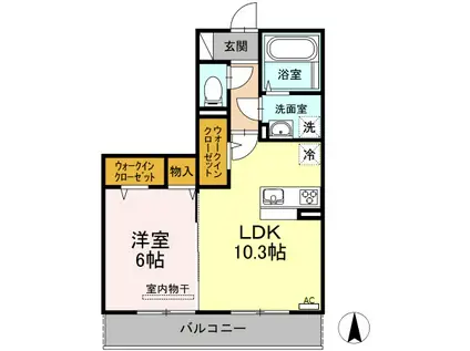 PULITO(1LDK/3階)の間取り写真